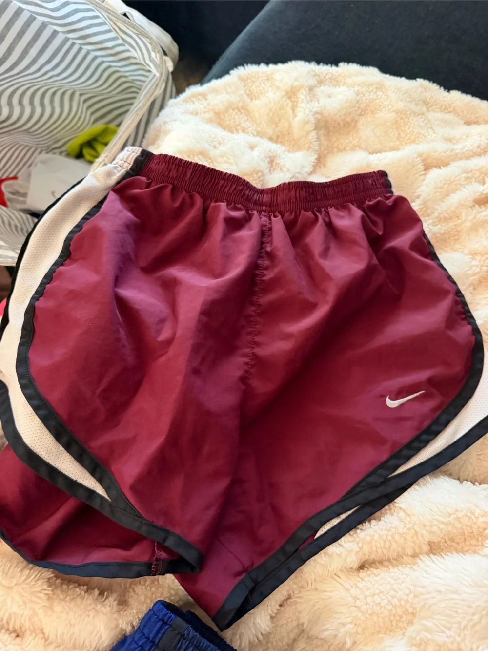 Nike Maroon Women’s Athletic Shorts with Black Trim